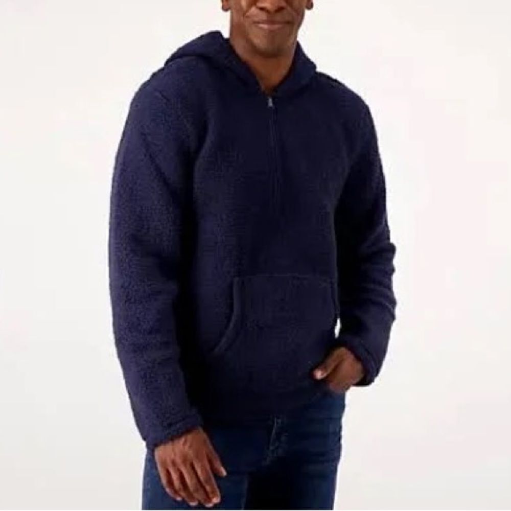 Cuddl Duds Men's Cloud Fleece Quarter Zip Hoodie